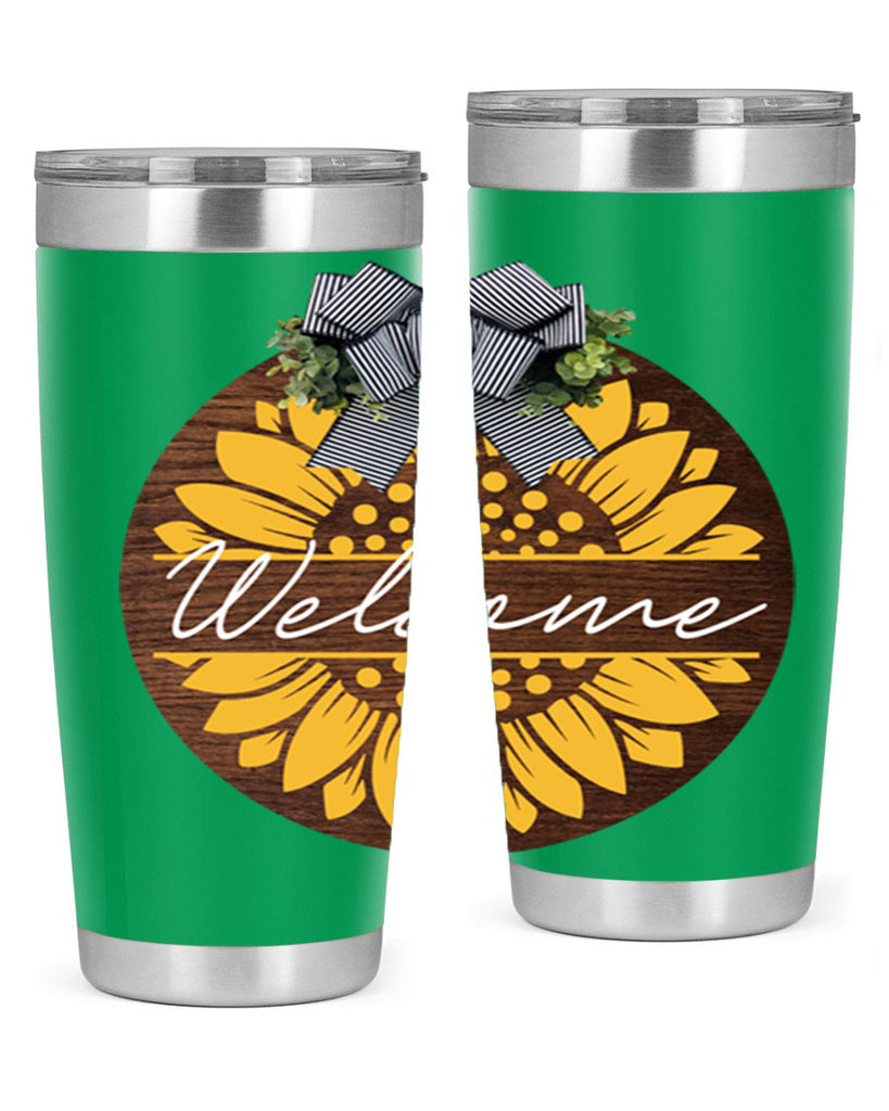 Welcome Sunflower Mockup584#- spring- Tumbler