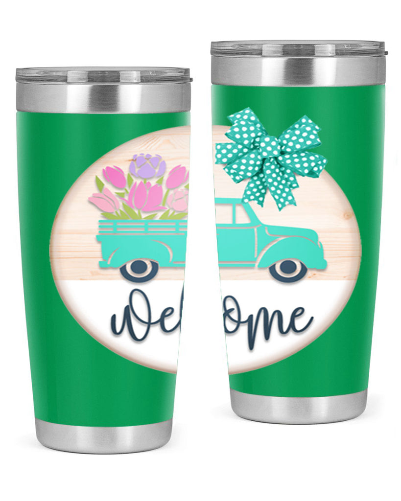 Welcome spring truck Mockup578#- spring- Tumbler