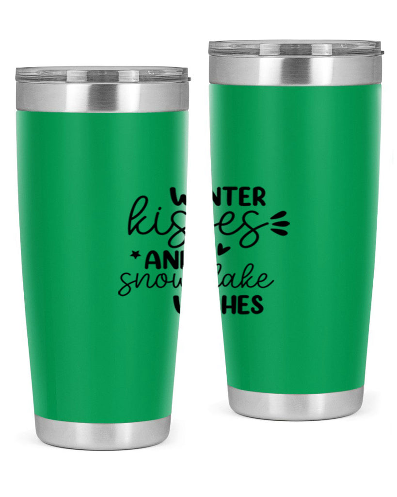Winter Kisses And Snowflake Wishes 516#- winter- Tumbler