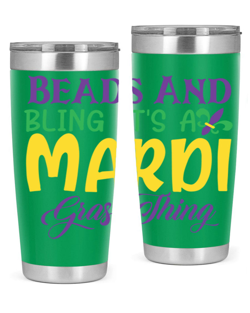 beads and bling its a mardi gras thing 86#- mardi gras- Tumbler