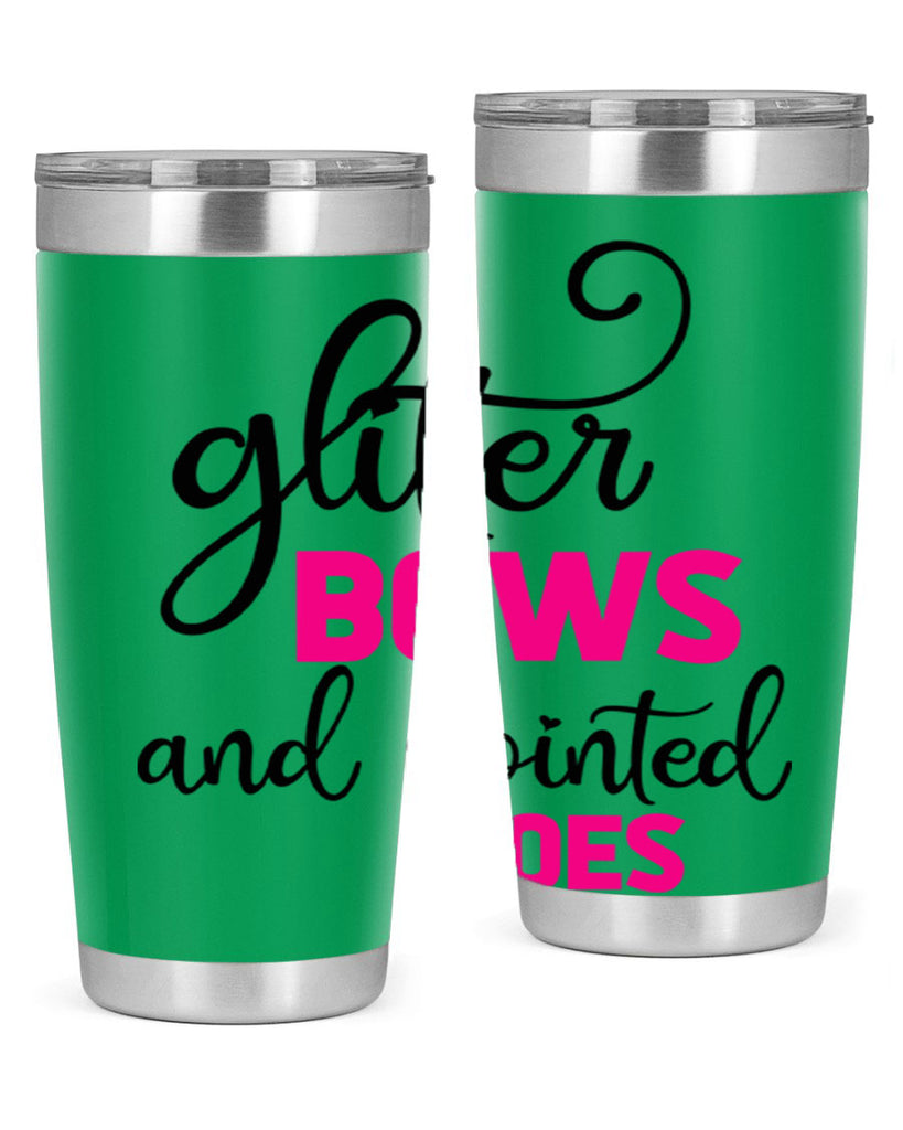 glitter bows and pointed toes 41#- ballet- Tumbler
