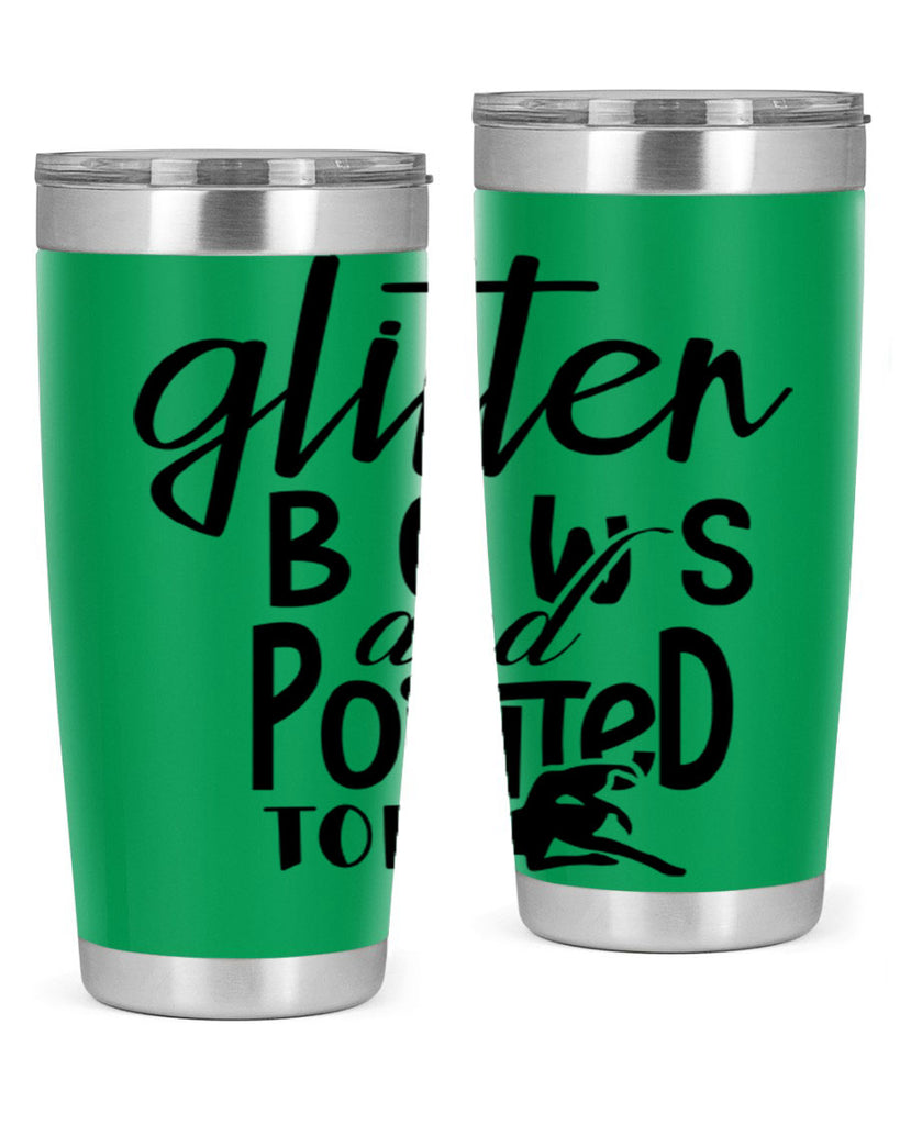 glitter bows and pointed toes 42#- ballet- Tumbler