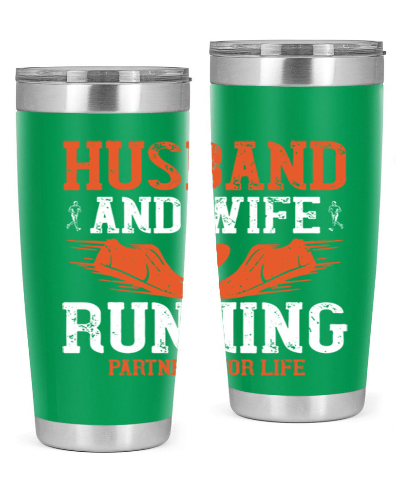 husband and wife running partners for life 41#- running- Tumbler