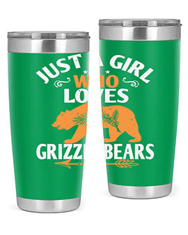 just a girl who loves Grizzly Bears 20#- Bears- Tumbler
