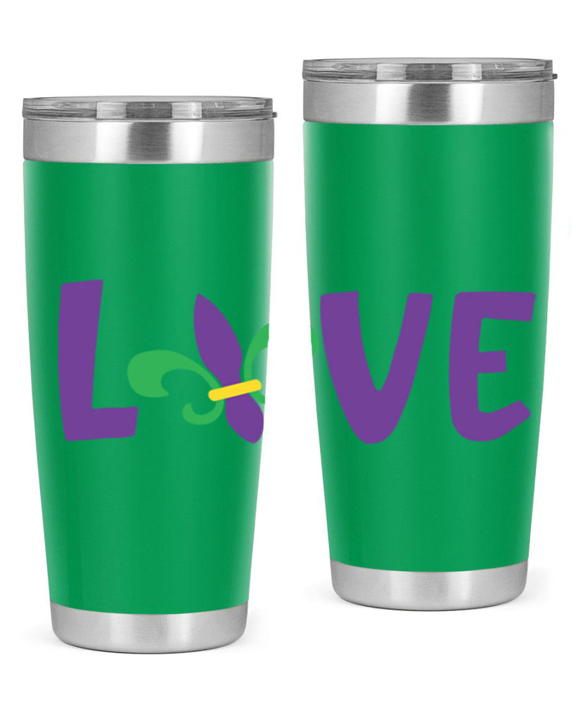 love 80#- mardi gras- Tumbler