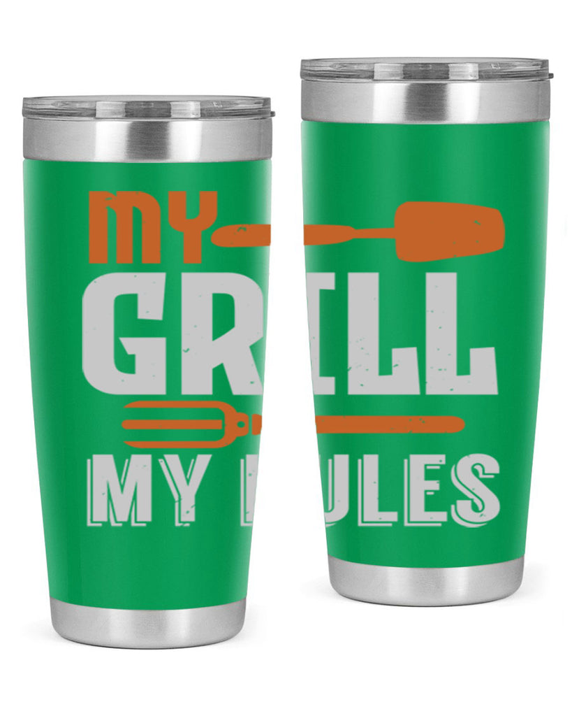 my grill my rules 20#- bbq- Tumbler