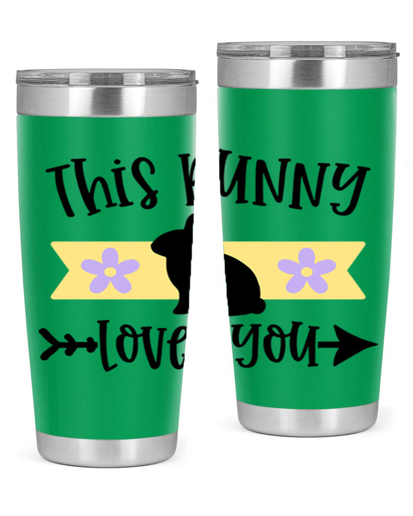 this bunny loves you 10#- easter- Tumbler