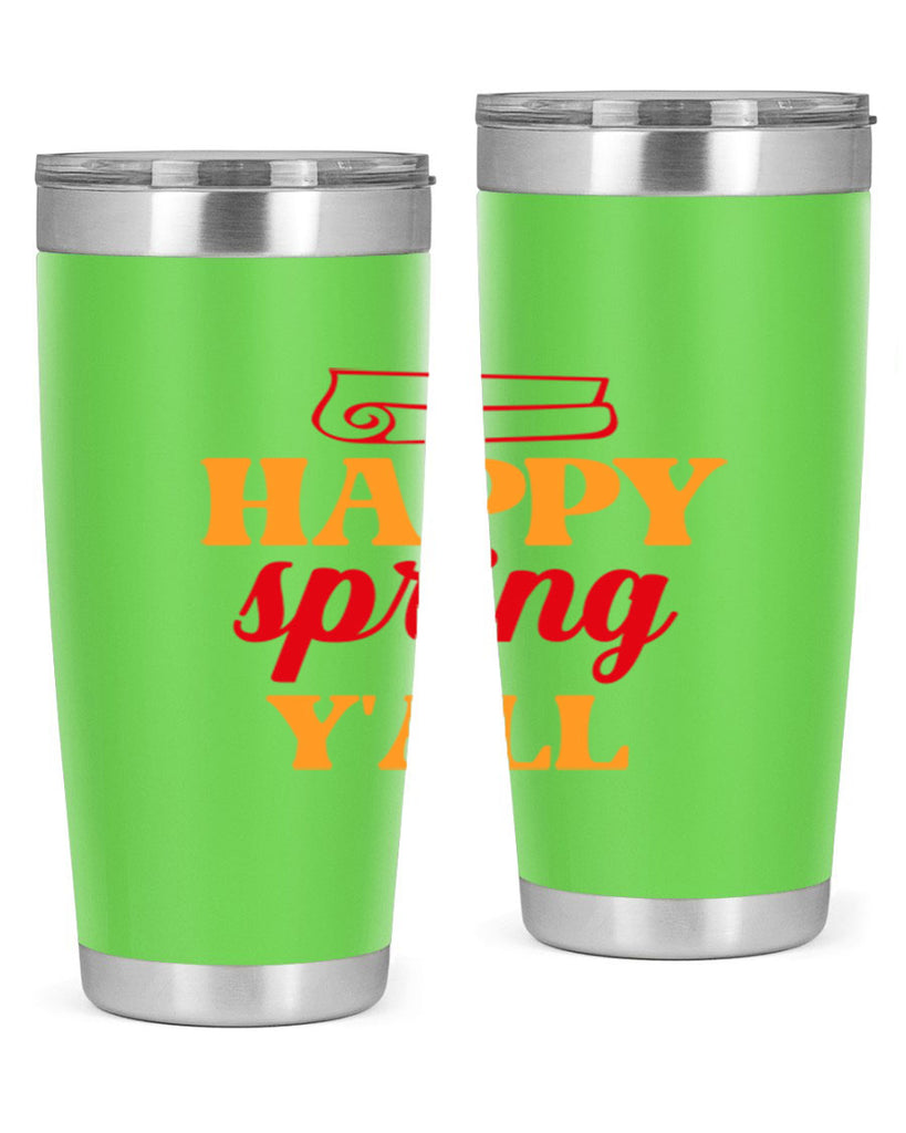 Happy spring y'all 166#- spring- Tumbler