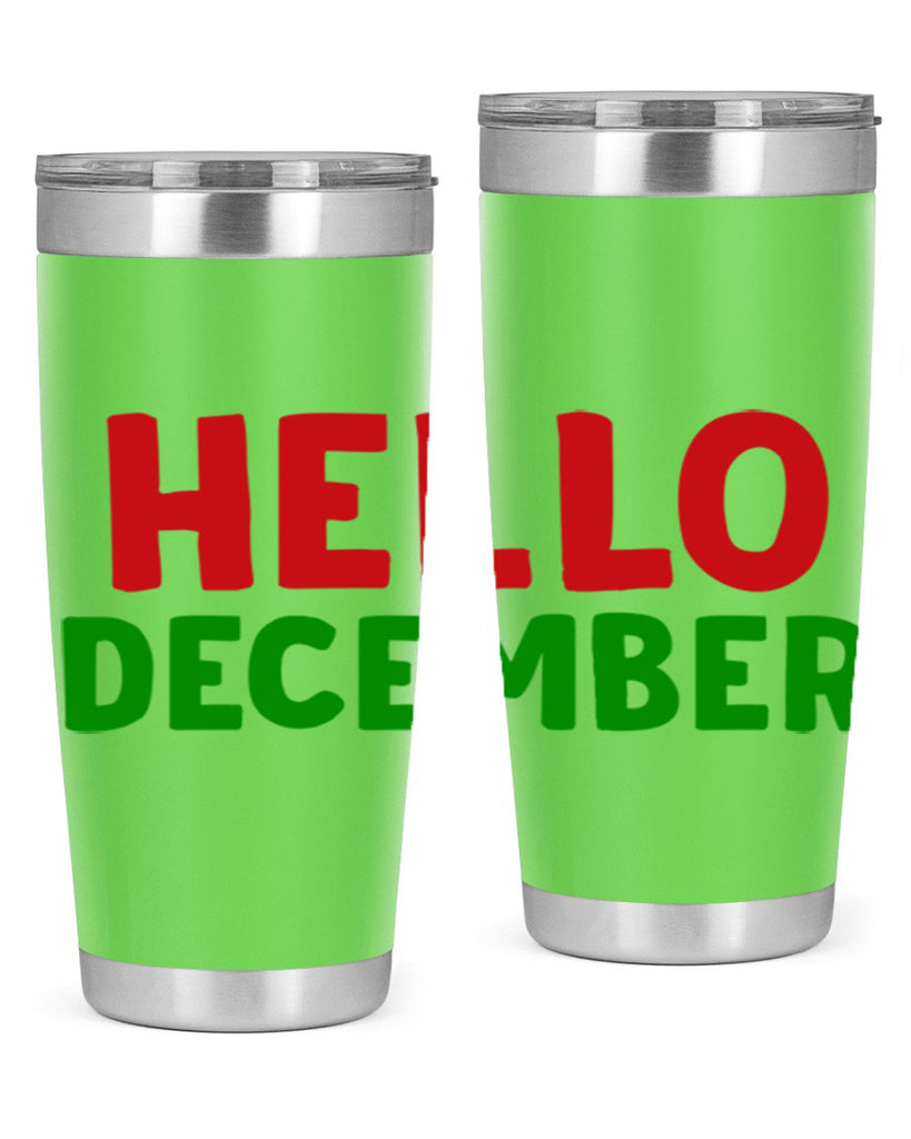 Hello December 158#- winter- Tumbler
