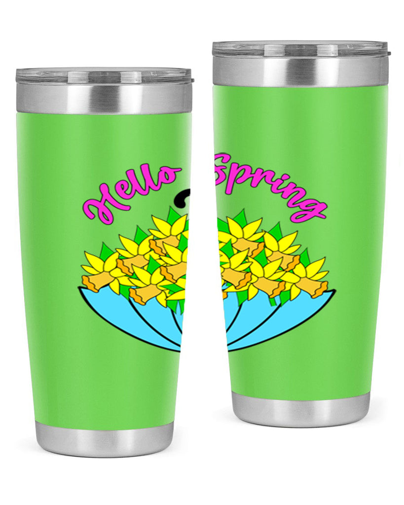 Hello Spring Umbrella Daffodils207#- spring- Tumbler