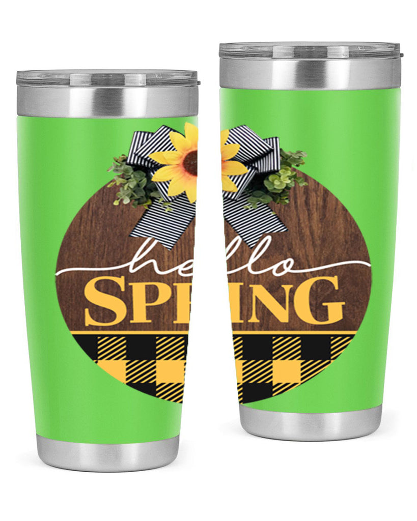 Hello Spring plaid Mockup 204#- spring- Tumbler