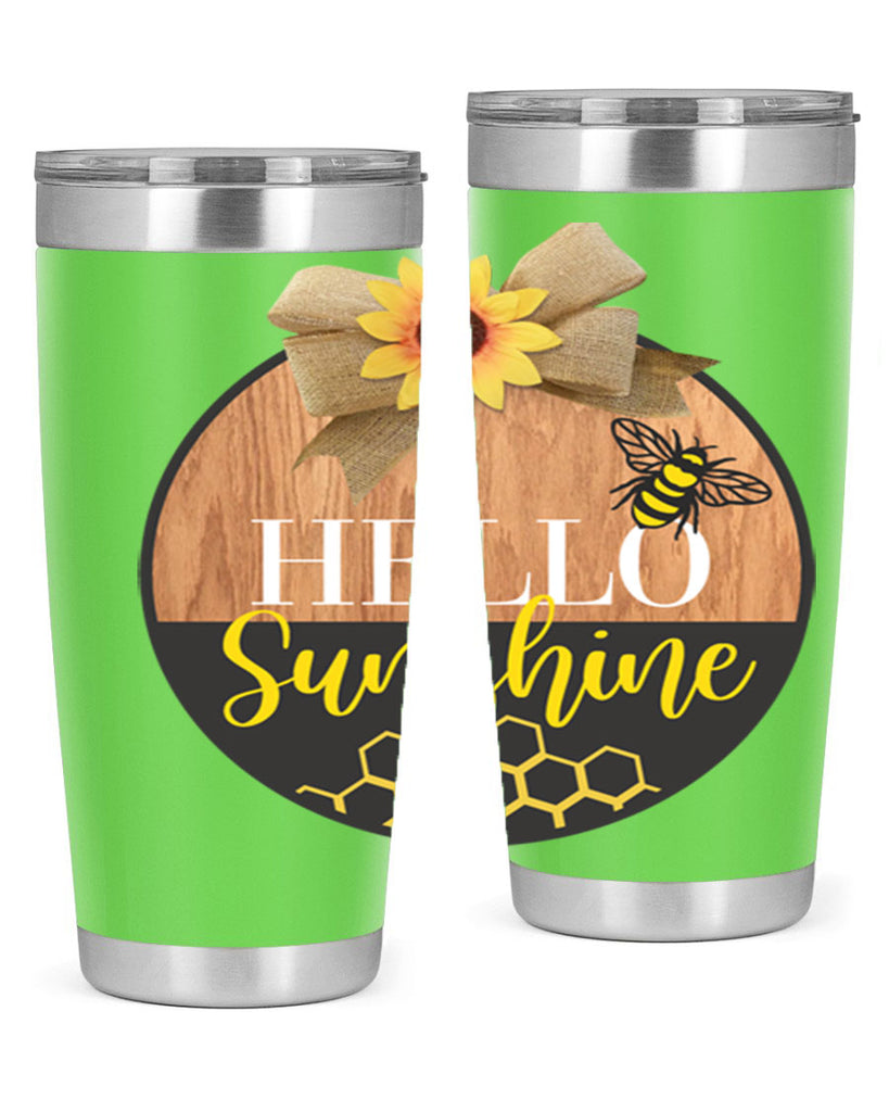 Hello Sunshine and bee Mockup215#- spring- Tumbler