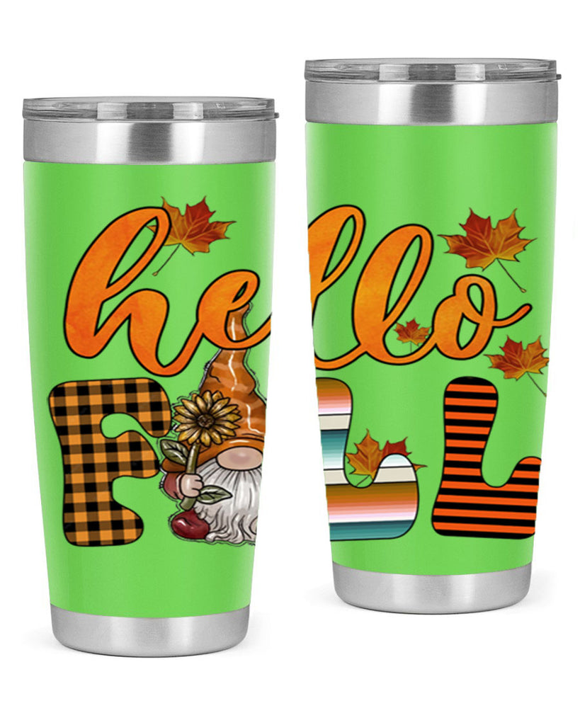 HelloFallVintageGnome 299#- fall- Tumbler