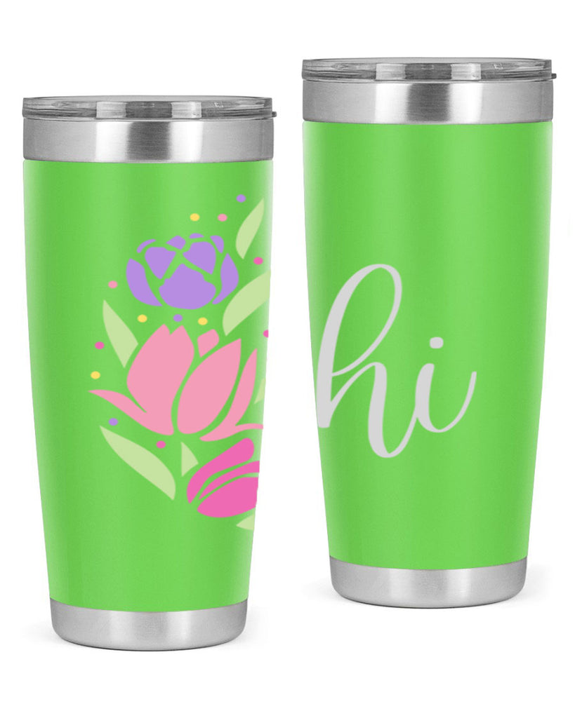 Hi pink flowers238#- spring- Tumbler