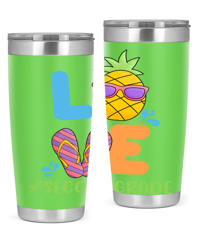 LOVE 2nd Grade Summer Pineapple 17#- second grade- Tumbler