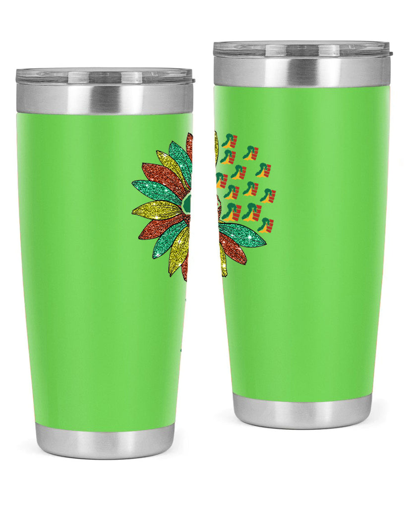 Sunflower Fist Juneteenth Black History 24#- Juneteenth- tumbler