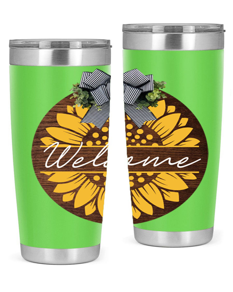 Welcome Sunflower Mockup584#- spring- Tumbler
