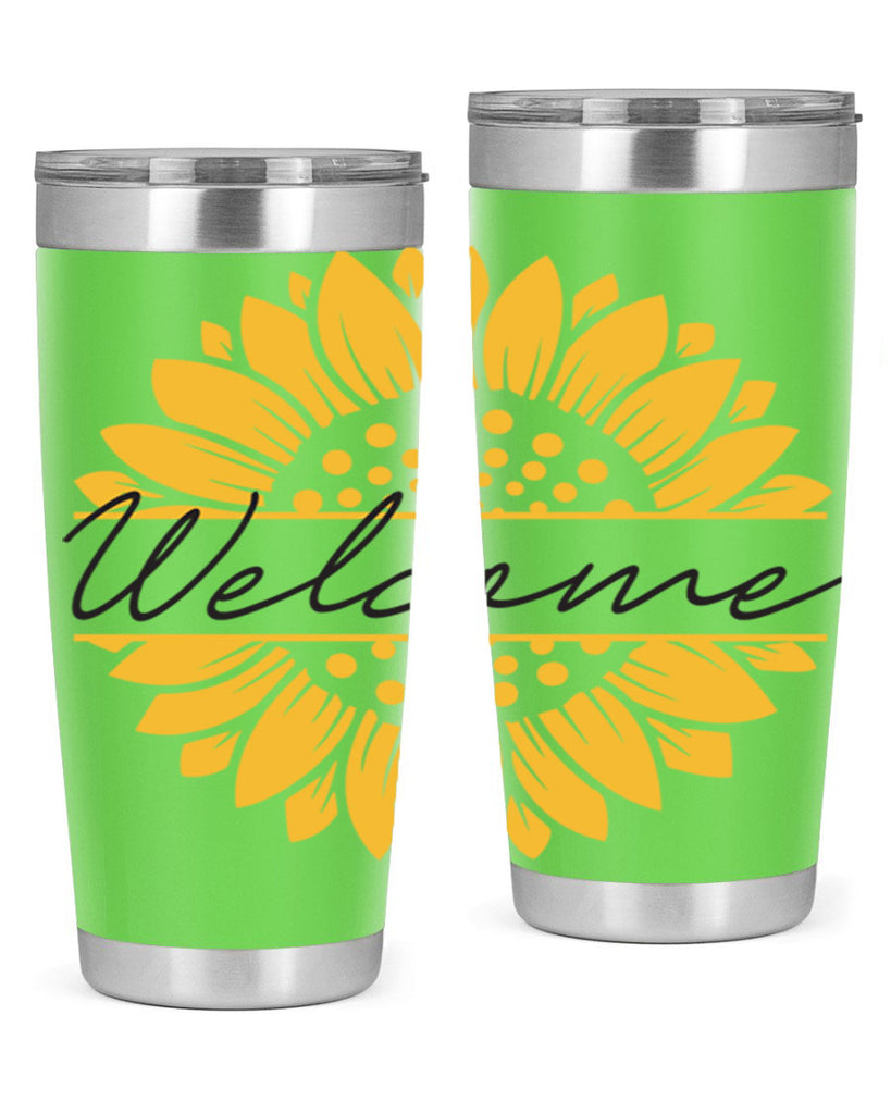 Welcome Sunflower585#- spring- Tumbler