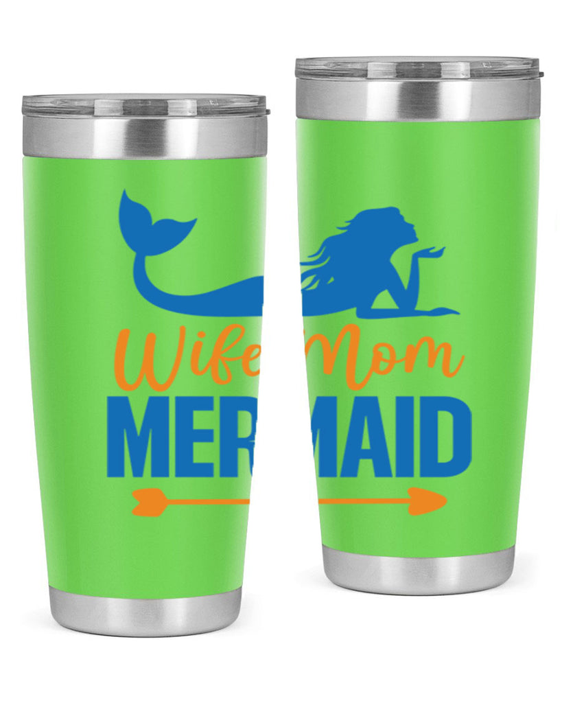 Wife Mom Mermaid 673#- mermaid- Tumbler