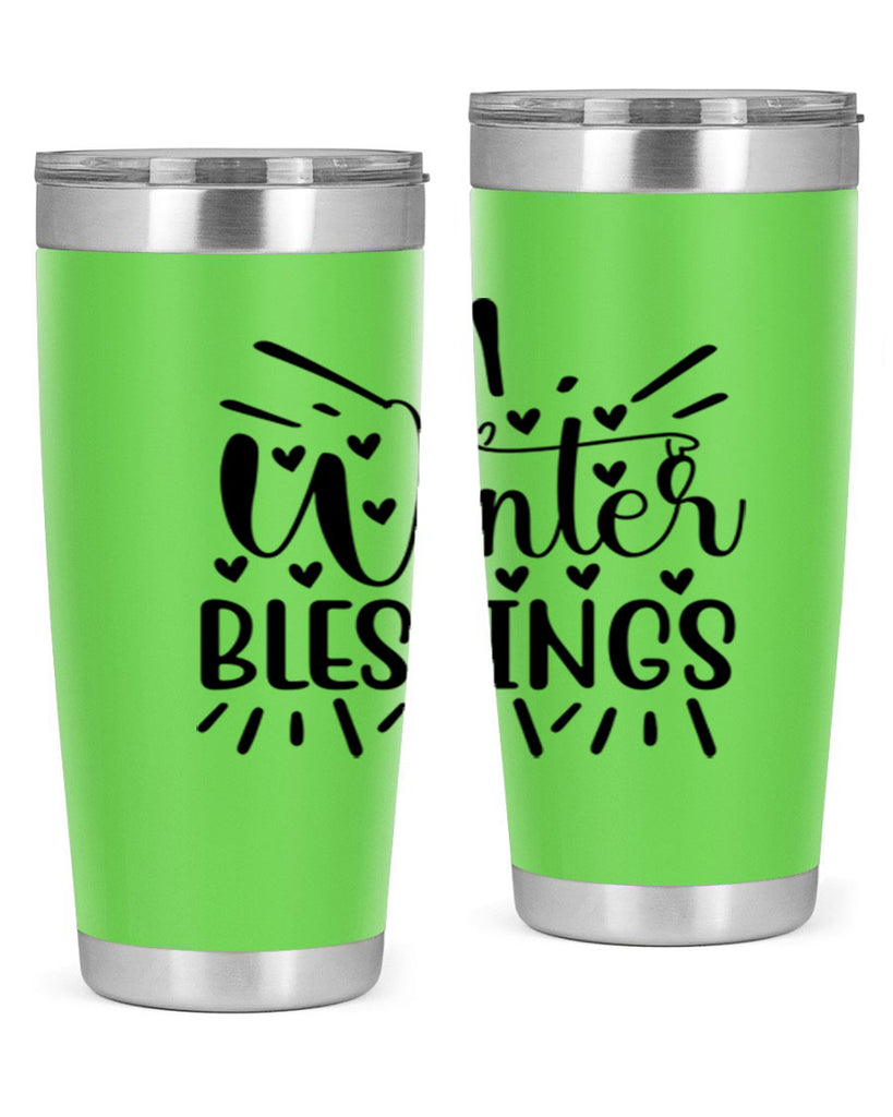 Winter Blessings 491#- winter- Tumbler