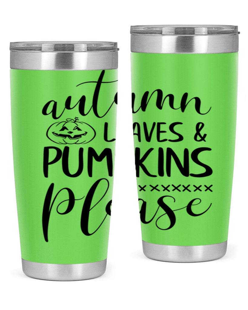 autumn leaves pumpkins please 24#- fall- Tumbler