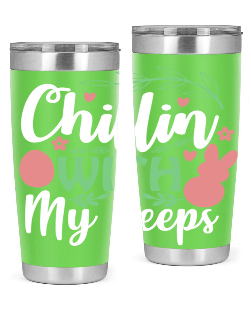 chillin with my peeps 98#- easter- Tumbler