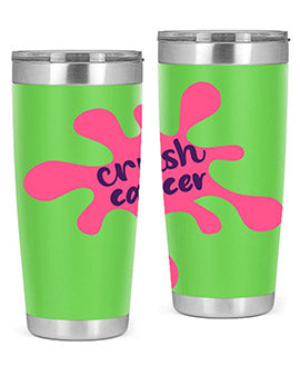 crush cancer Style 14#- breast cancer- Tumbler