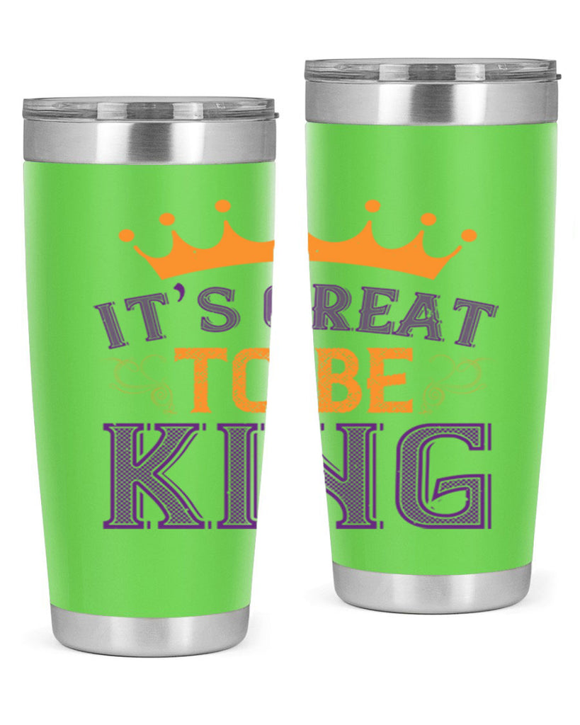 it’s great to be king 61#- mardi gras- Tumbler
