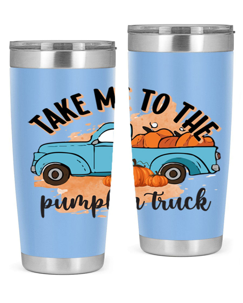 Fall Pumpkin Truck 128#- fall- Tumbler