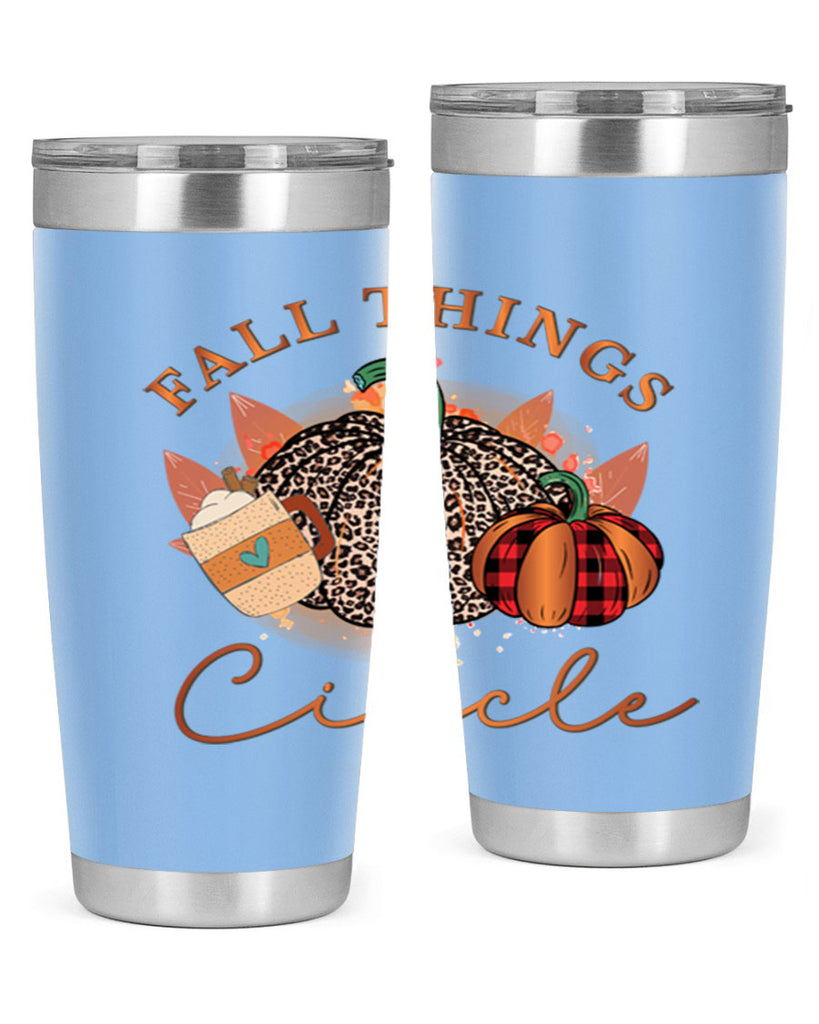 Fall Things Circle 133#- fall- Tumbler
