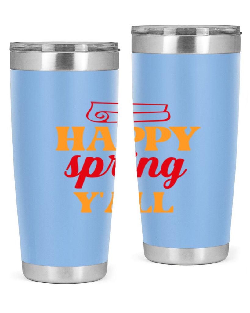 Happy spring y'all 166#- spring- Tumbler