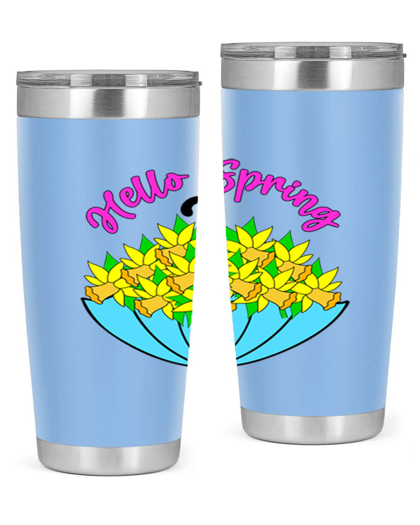 Hello Spring Umbrella Daffodils207#- spring- Tumbler