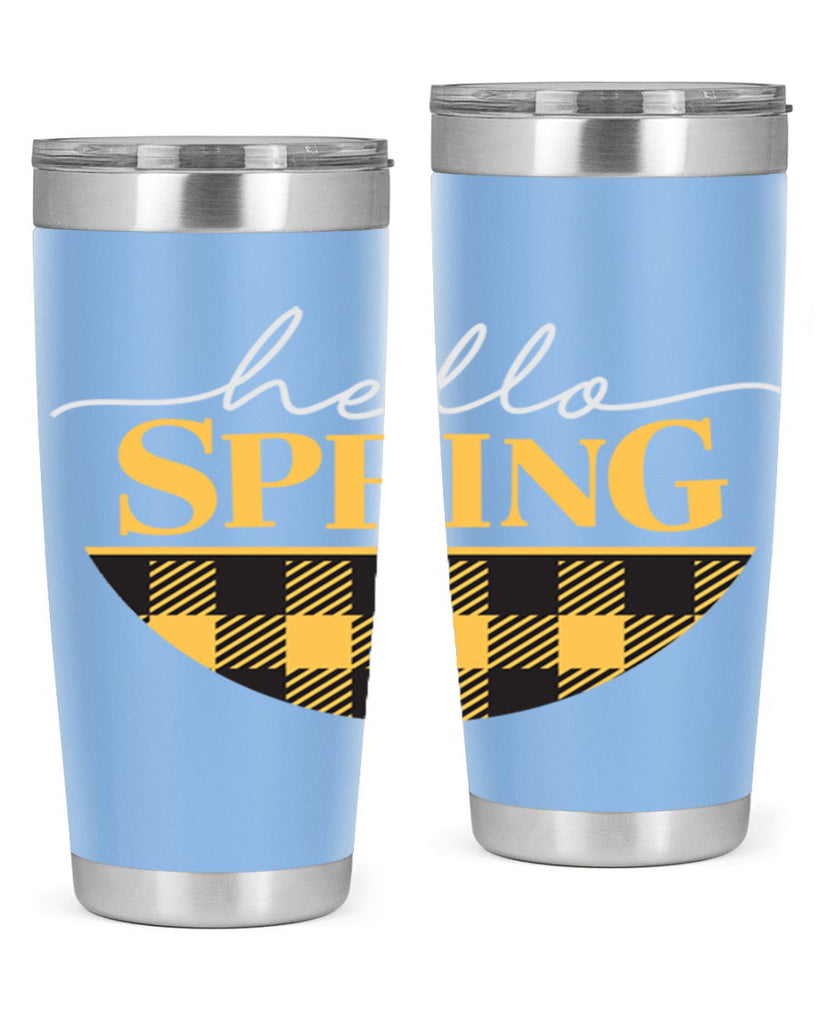 Hello Spring plaid 203#- spring- Tumbler