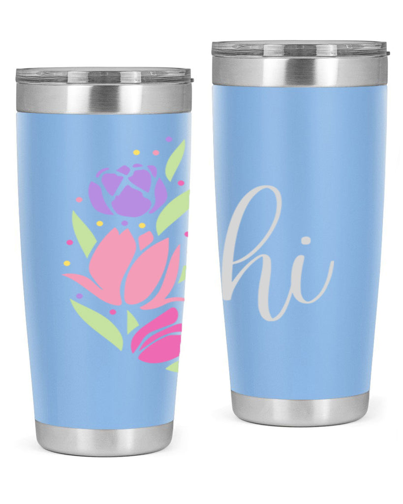 Hi pink flowers238#- spring- Tumbler
