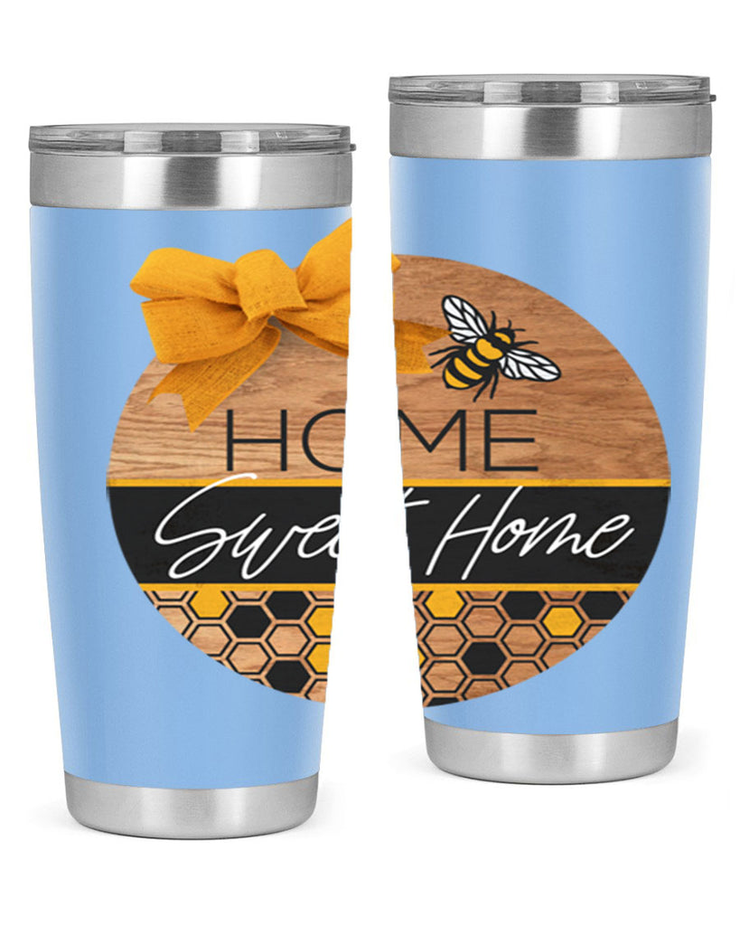 Home Sweet Home Bee and hive pattern Mockup242#- spring- Tumbler