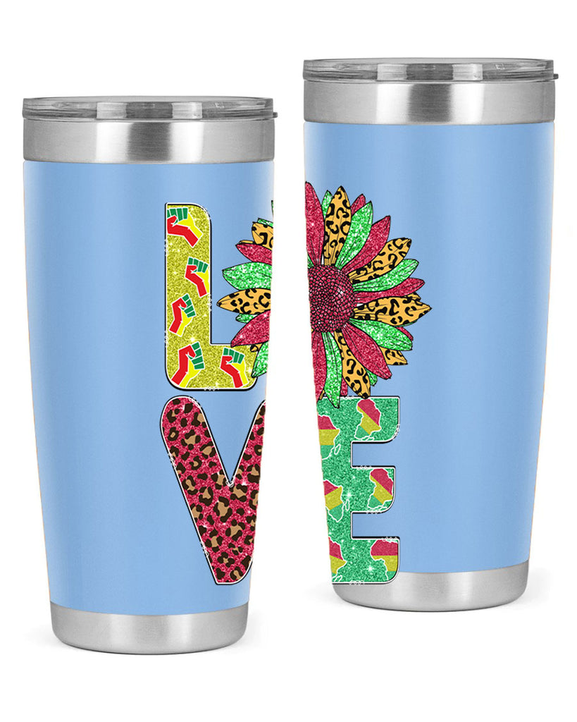 Love Juneteenth Day Fist Sunflower Png 7#- Juneteenth- tumbler
