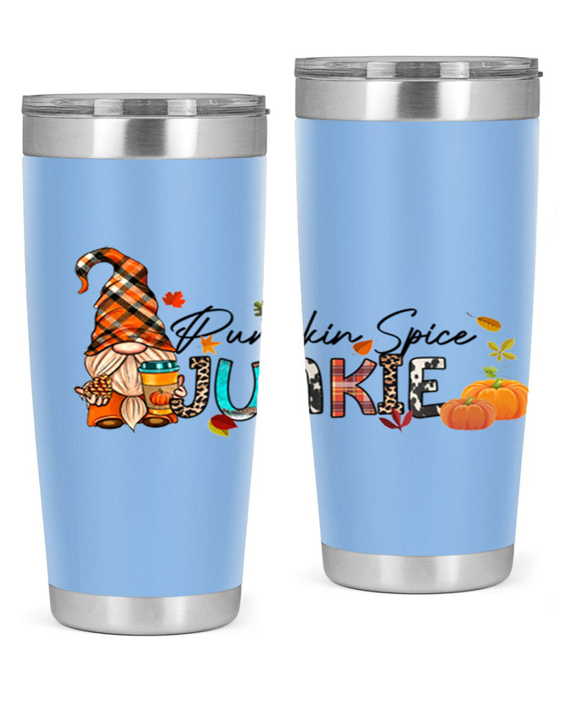 PumpkinSpiceJunkieFallGnome 567#- fall- Tumbler