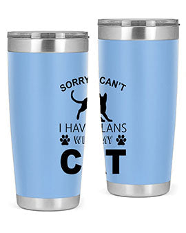 Sorry I Cant Style 116#- cat- Tumbler