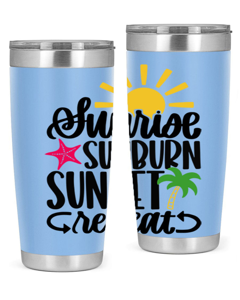 Sunrise Sunburn Sunset Repeat Style 16#- summer- Tumbler