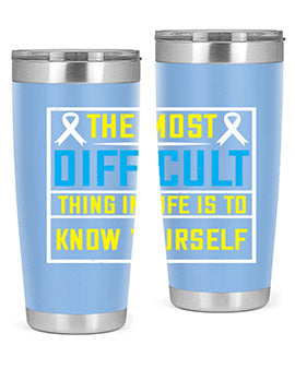 The most difficult thing in life is to know yourself Style 16#- self awareness- Tumbler