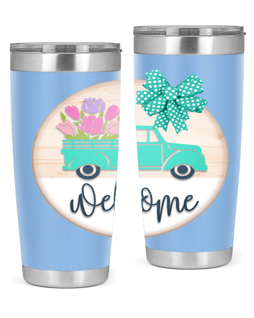 Welcome spring truck Mockup578#- spring- Tumbler