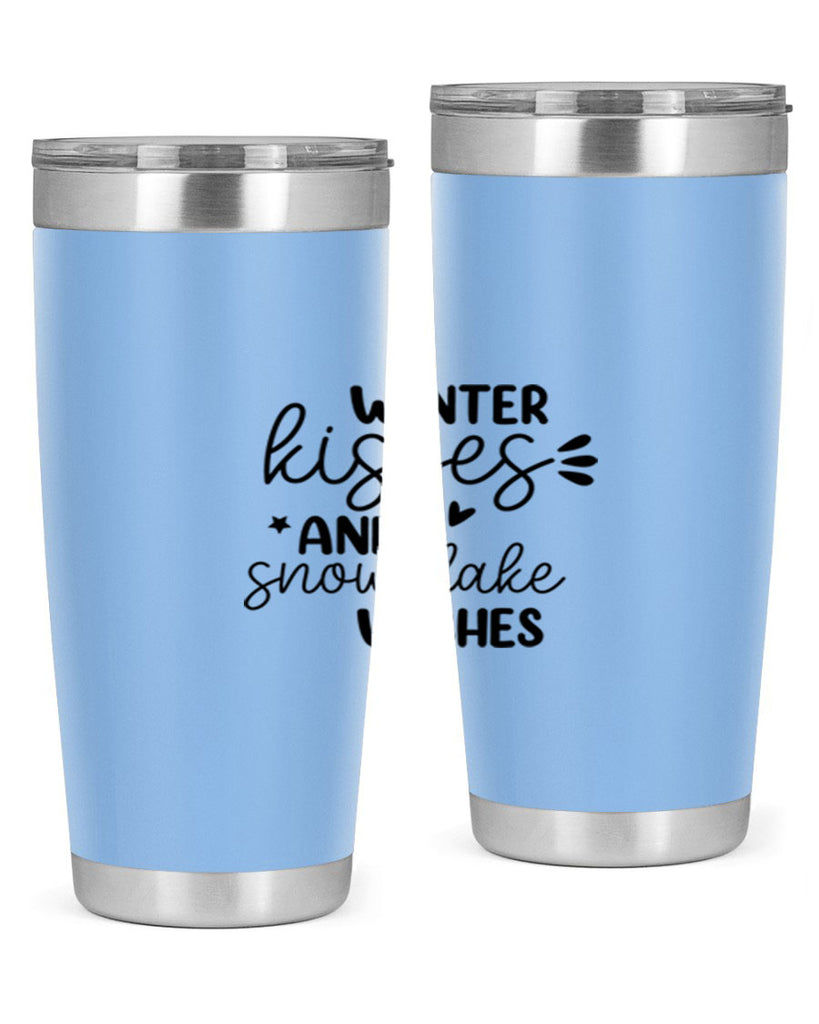 Winter Kisses And Snowflake Wishes 516#- winter- Tumbler