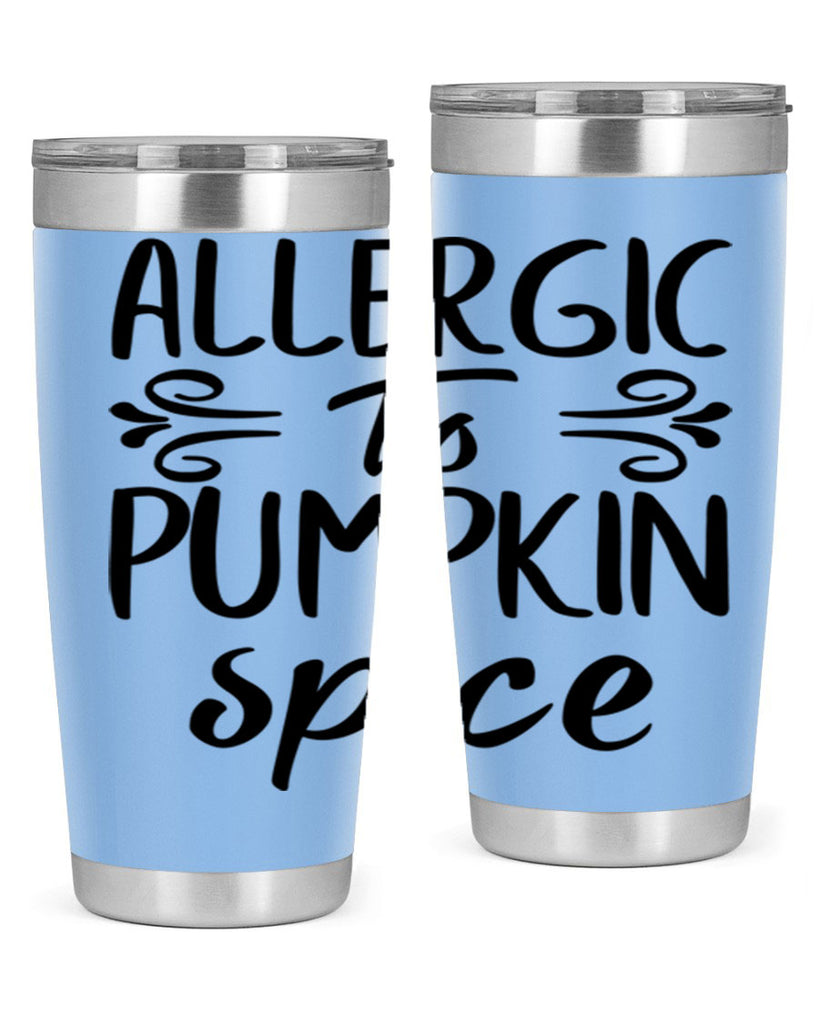 allergic to pumpkin spice 8#- fall- Tumbler