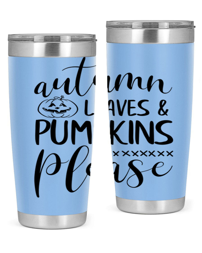 autumn leaves pumpkins please 24#- fall- Tumbler