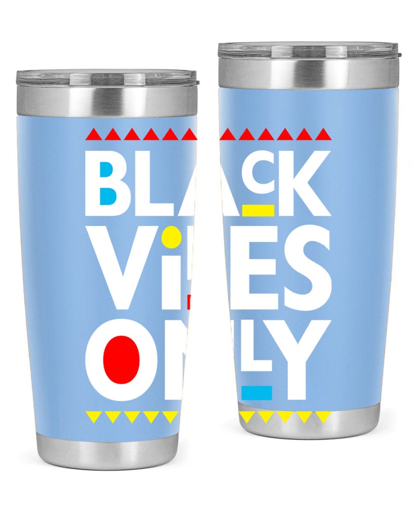 black vibes only 217#- black words phrases- Cotton Tank