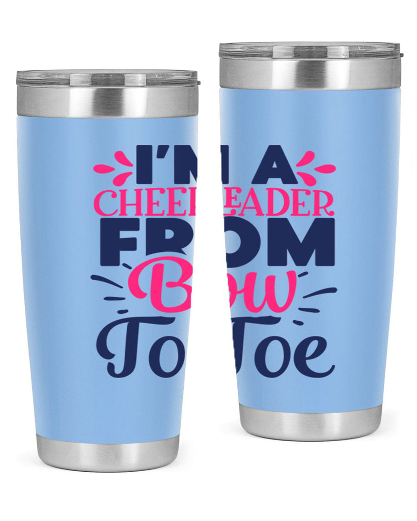 im a cheerleader bow to toe 1743#- cheer- Tumbler