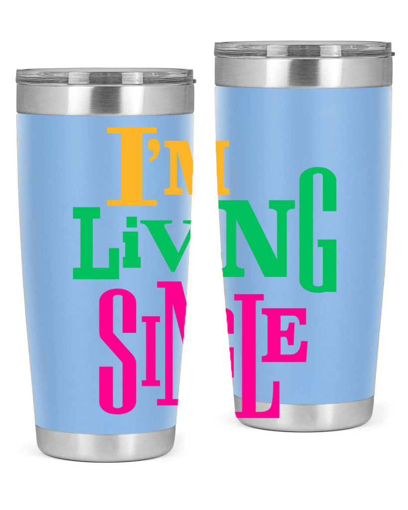 im living single 108#- black words phrases- Cotton Tank