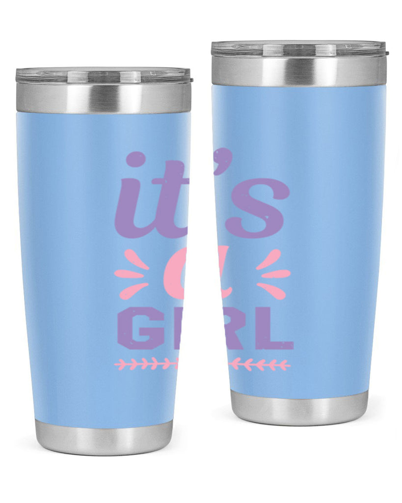 its a girl Style 32#- baby shower- tumbler