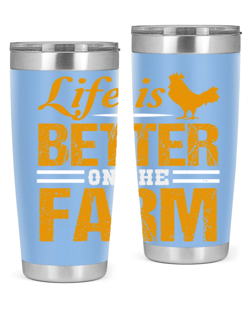 life is better on the farm 44#- farming and gardening- Tumbler