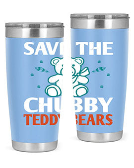 save the chubby teddy bears 28#- Bears- Tumbler
